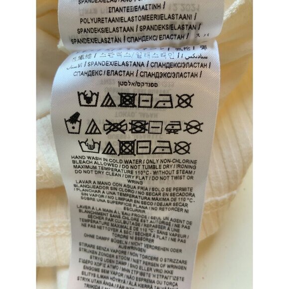 Guess top cream 34 ch 31’ long elbow sleeves high neck - Picture 5 of 5